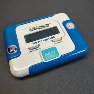 Hasbro Catch Phrase Music Edition Handheld Game Blue White Electronic Trivia